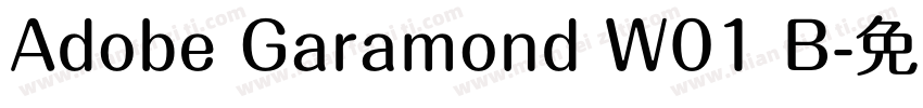 Adobe Garamond W01 B字体转换